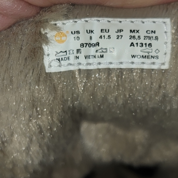 Timberland Mount Hope Waterproof Snow Boot Black 8709R Sz 10 Cordura Gripstick - Picture 5 of 13